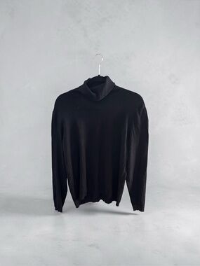Chico's Cowl Neck Sweater in Black Size 2 Like New